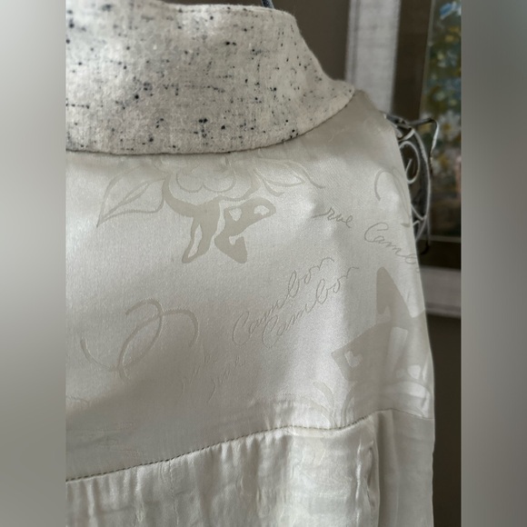 Authentic Chanel Sleeveless oatmeal wool fur trimmed dress size 40 - Picture 7 of 12